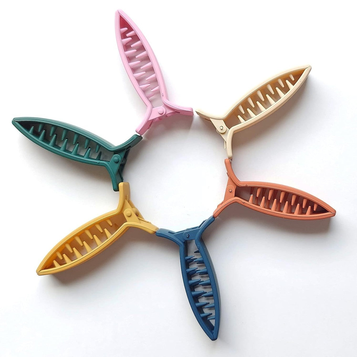 Stone Banana Hair Clips Big Size Pack of 6